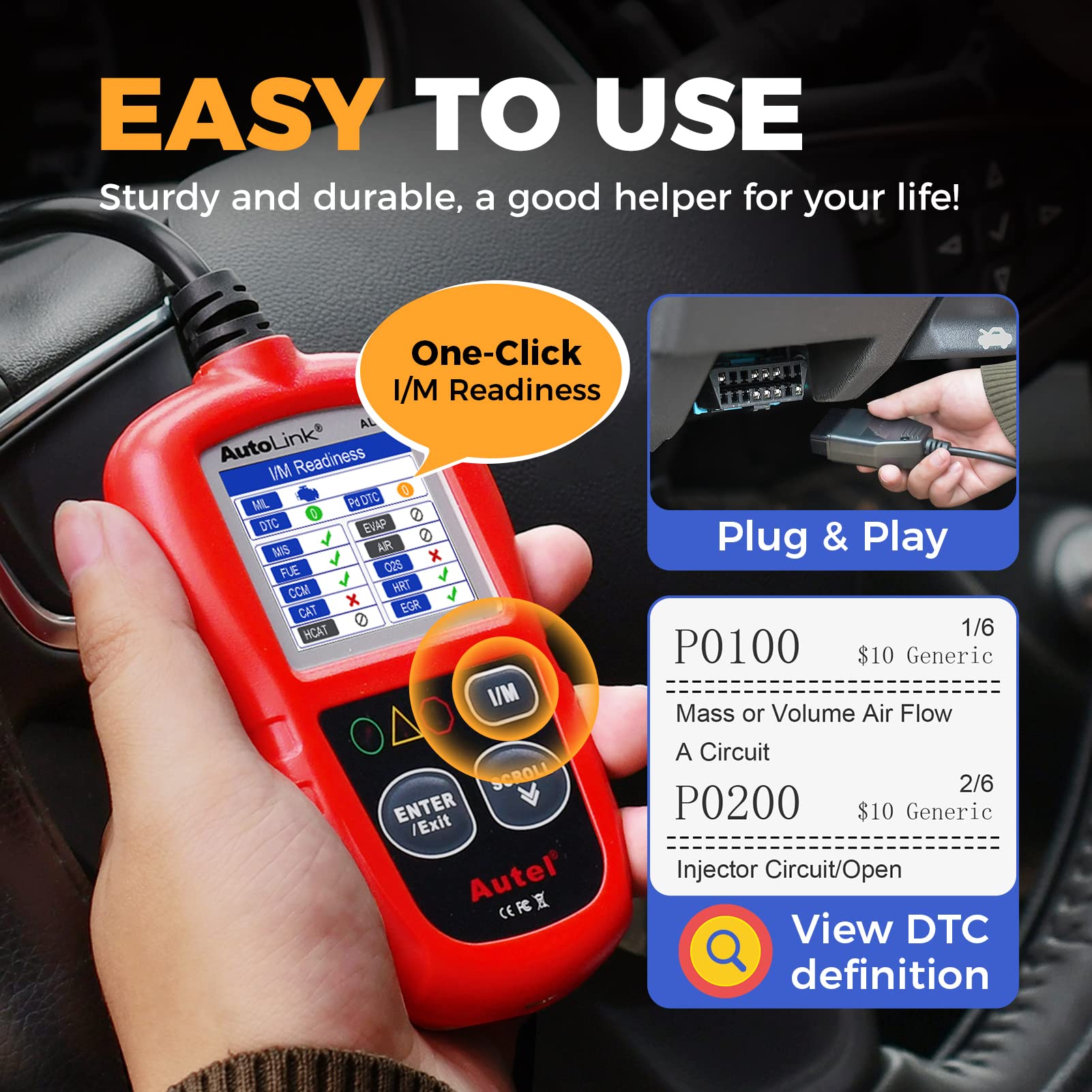 Autel Professional OBD2 Scanner AL319 Code Reader (2025 Upgraded)