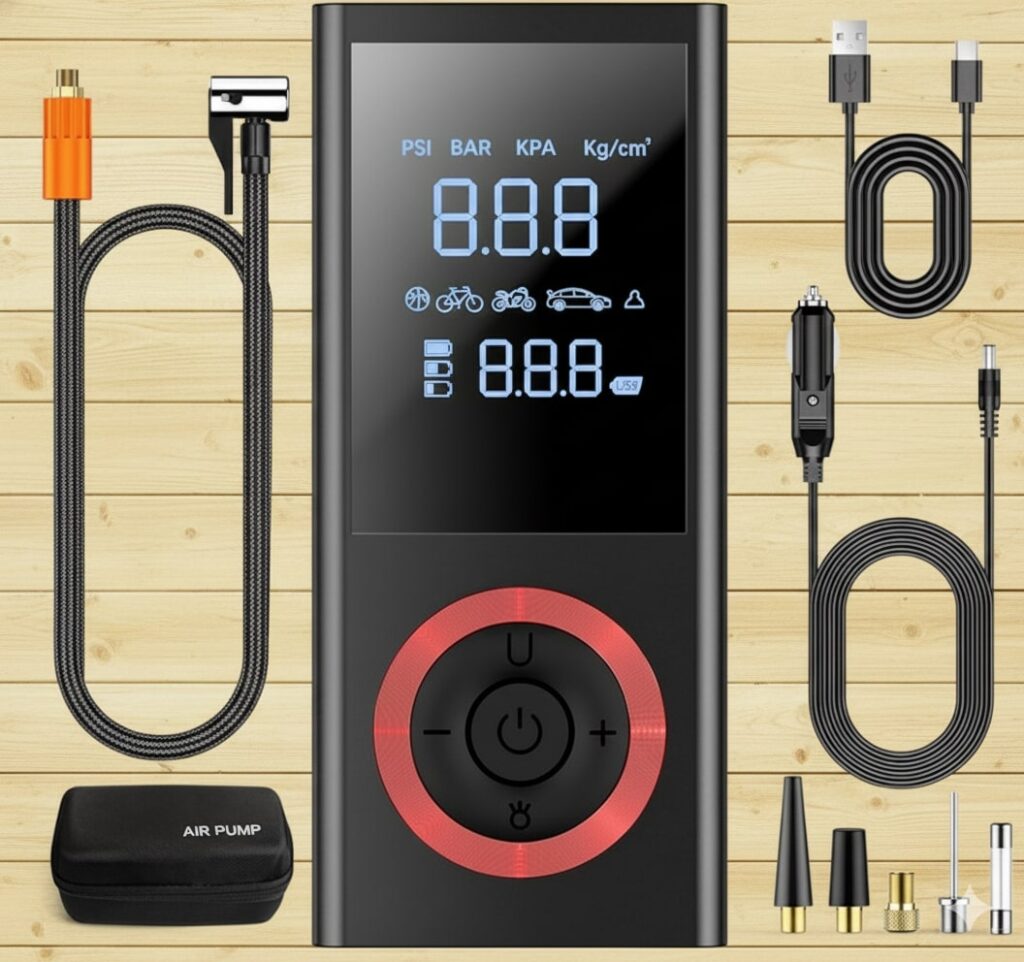 Cordless Tire Inflator Portable Air Compressor, 150 PSI Smart Air Pump by Dormzie