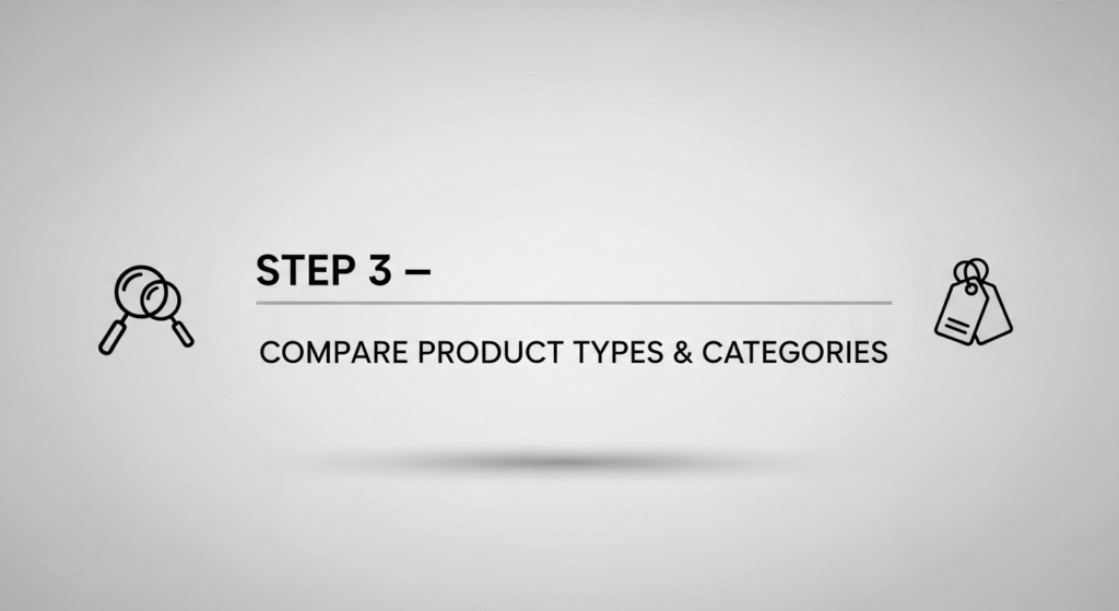 Step 3 – Compare Product Types & Categories.114Z