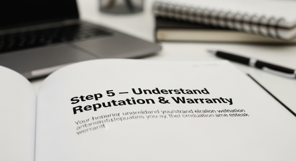 Step 5 – Understand Brand Reputation & Warranty.421Z