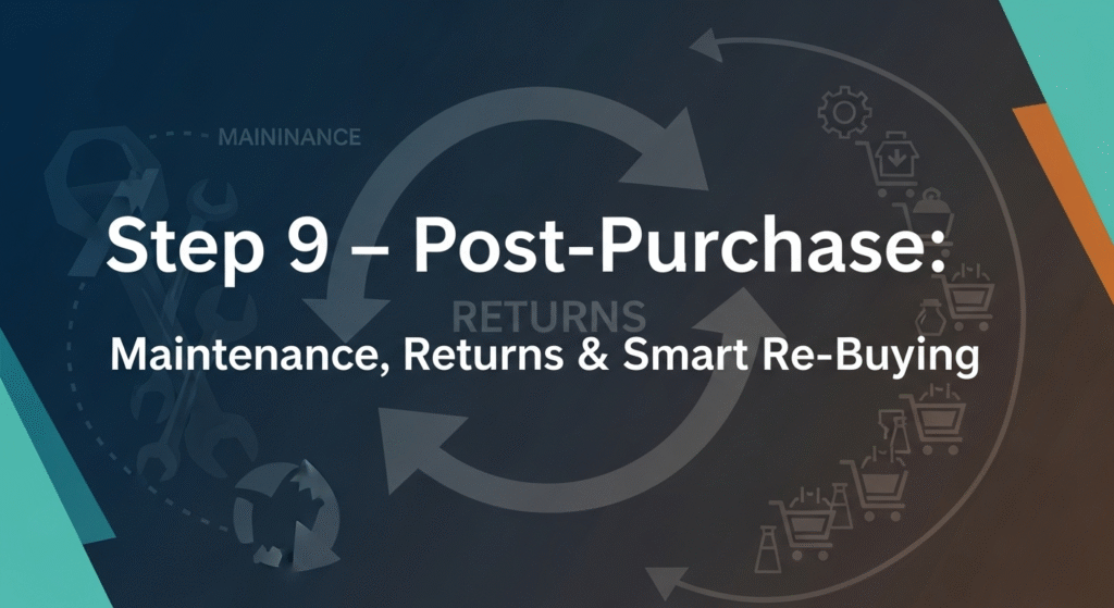 Step 9 Post Purchase Maintenance Returns Smart Re Buying.950Z