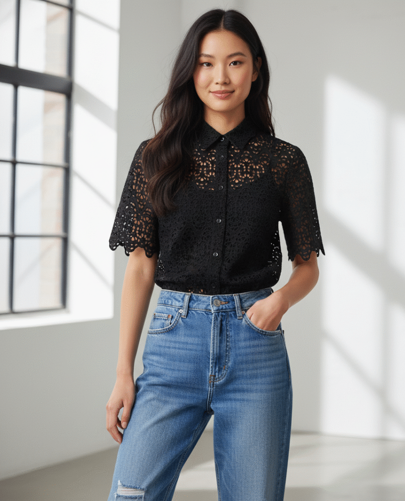 THE DECO EYELET TOP