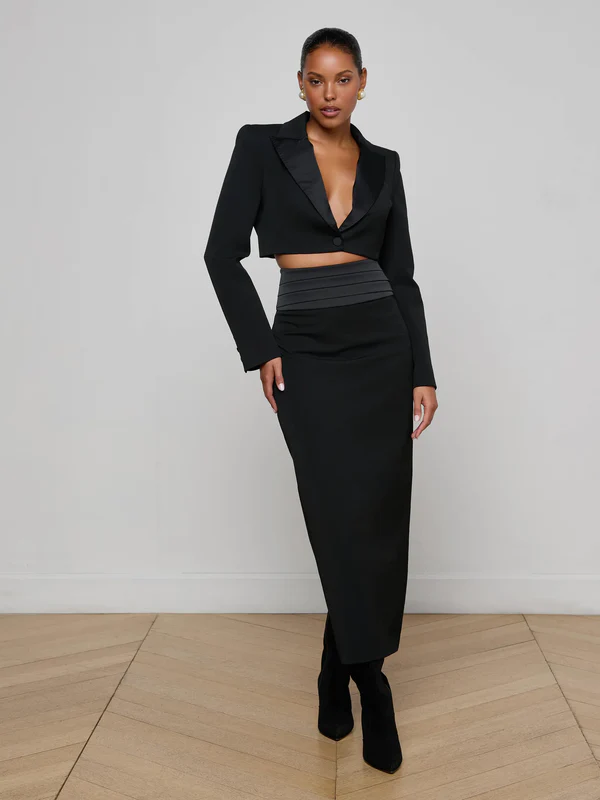 Honesty Maxi Skirt & Cropped Blazer