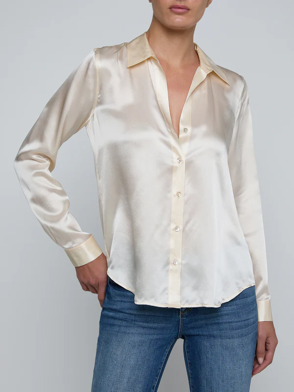 L'AGENCE Tyler Silk Blouse