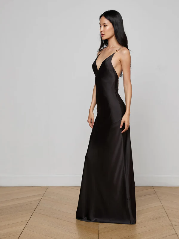 The Minimalist Killer Saint Crystal Strap Gown