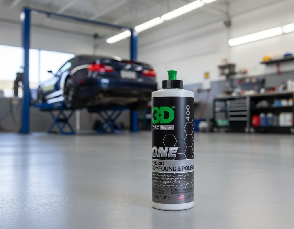 3D One Hybrid Compound & Polish - all-in-one car paint correction, swirl remover, and polishing solution.