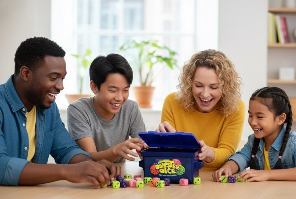 Big Discoveries Dumpster Dice  and family