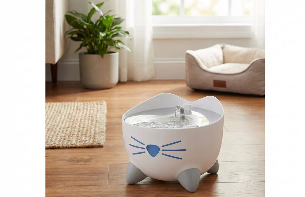 Catit Pixi Smart Fountain with cute cat nose LED indicator and UV-C sterilization feature