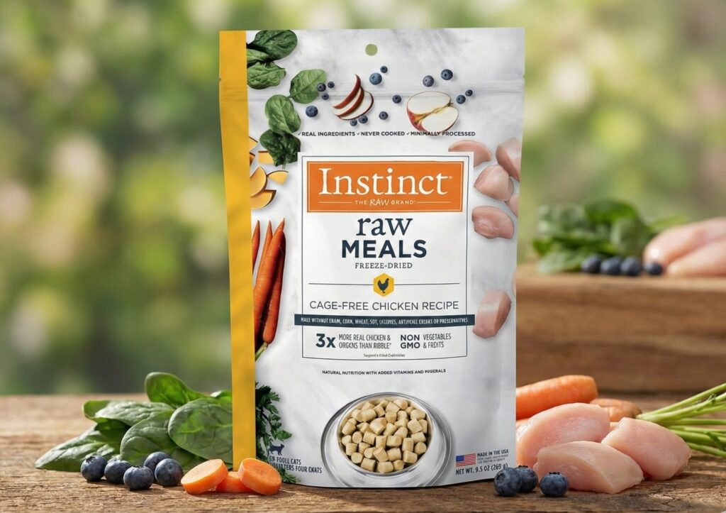 Instinct Raw Meals Freeze-Dried Cage-Free Chicken Recipe for Cats