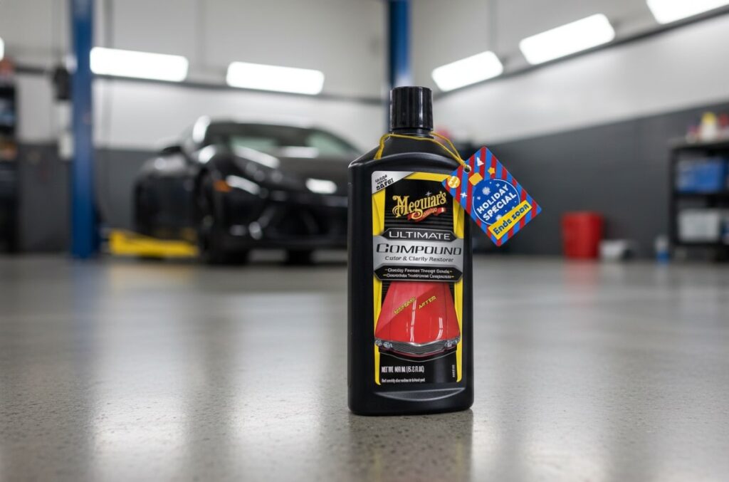 Meguiar’s Ultimate Compound - advanced car scratch remover and paint restorer for clear coat safe finish.