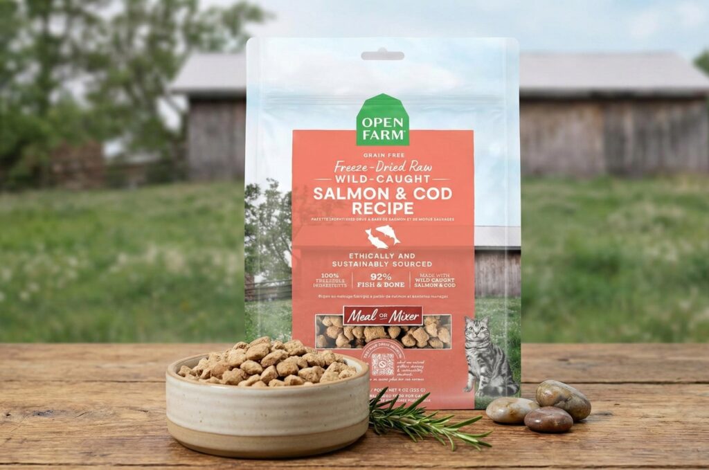 Open Farm Freeze-Dried Raw Wild-Caught Salmon & Cod Recipe for Cats