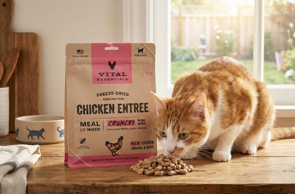 Vital Essentials Freeze-Dried Raw Protein Chicken Entree Mini Nibs for Cats
