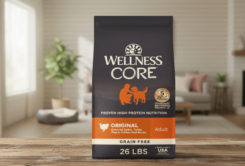 Focus on complete nutrition with Wellness CORE Grain-Free Original dry Grain-Free Cat Food.