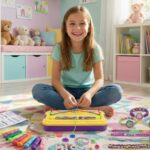 Complete Friendship Bracelet Making Kit in vibrant retail packaging, a DIY jewelry craft set for kids and teens featuring various thread colors and patterns.